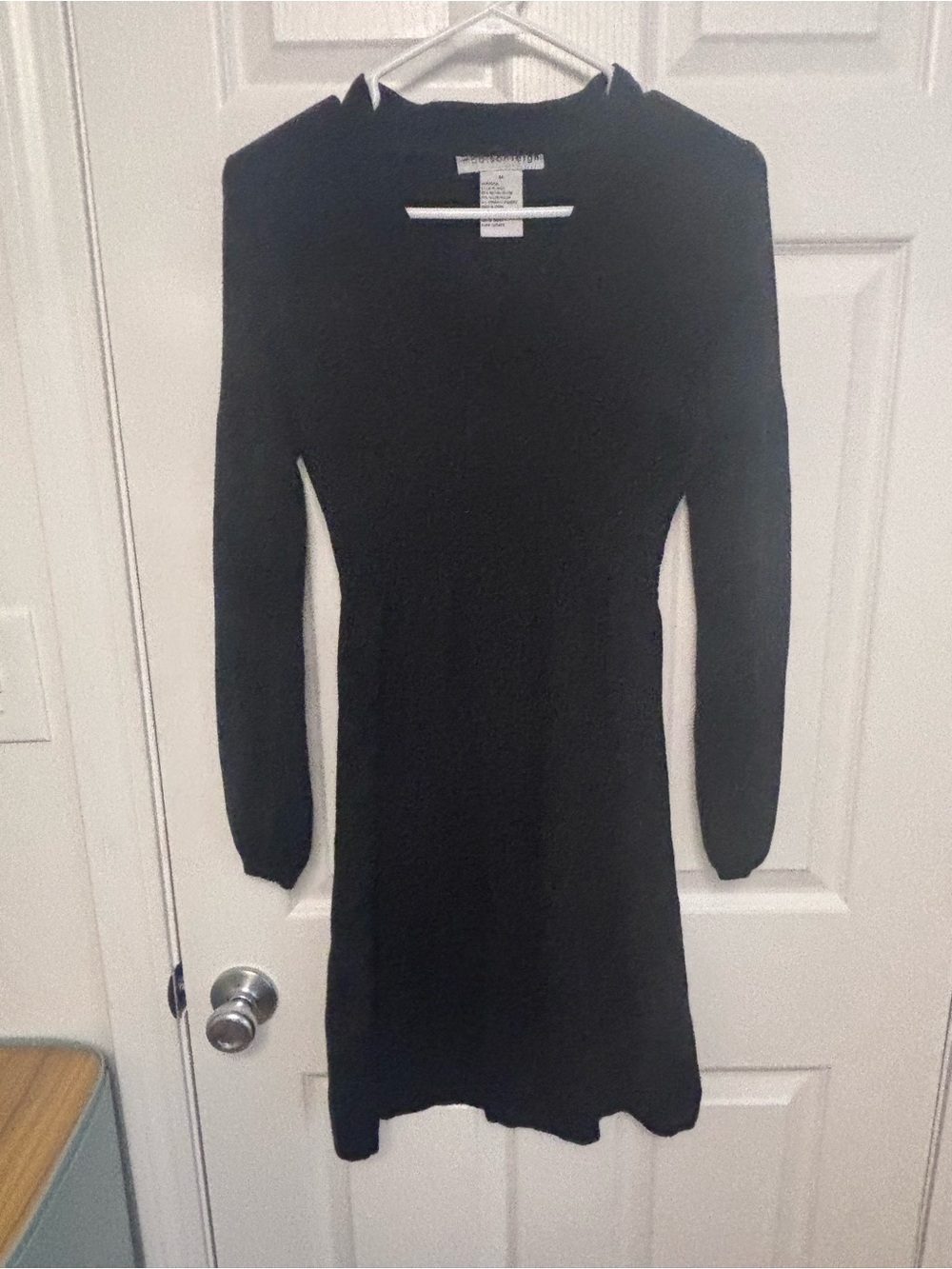 madison leigh Black Long Sleeve Knit Dress